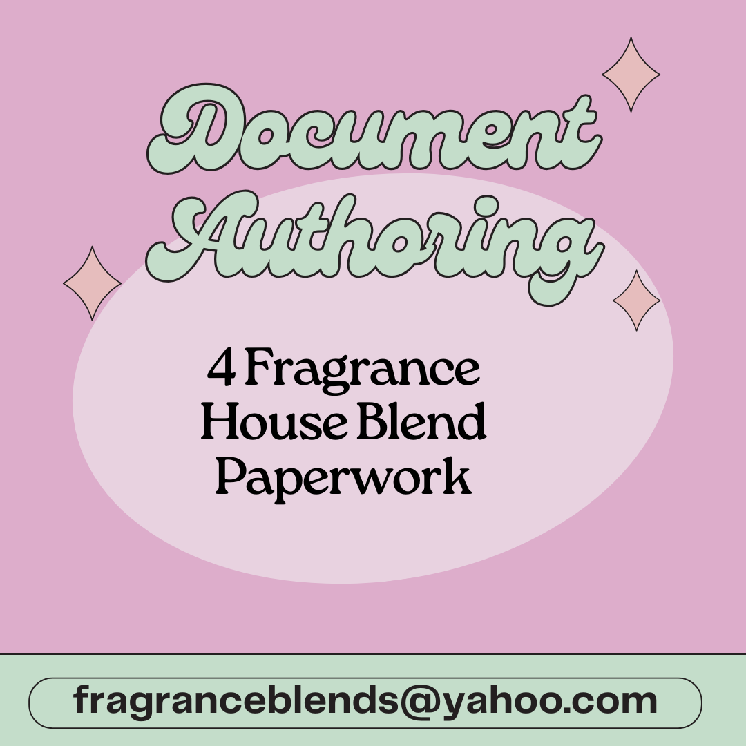 4 Fragrance House Blend (SDS, CLP, Allergen Dec and IFRA)