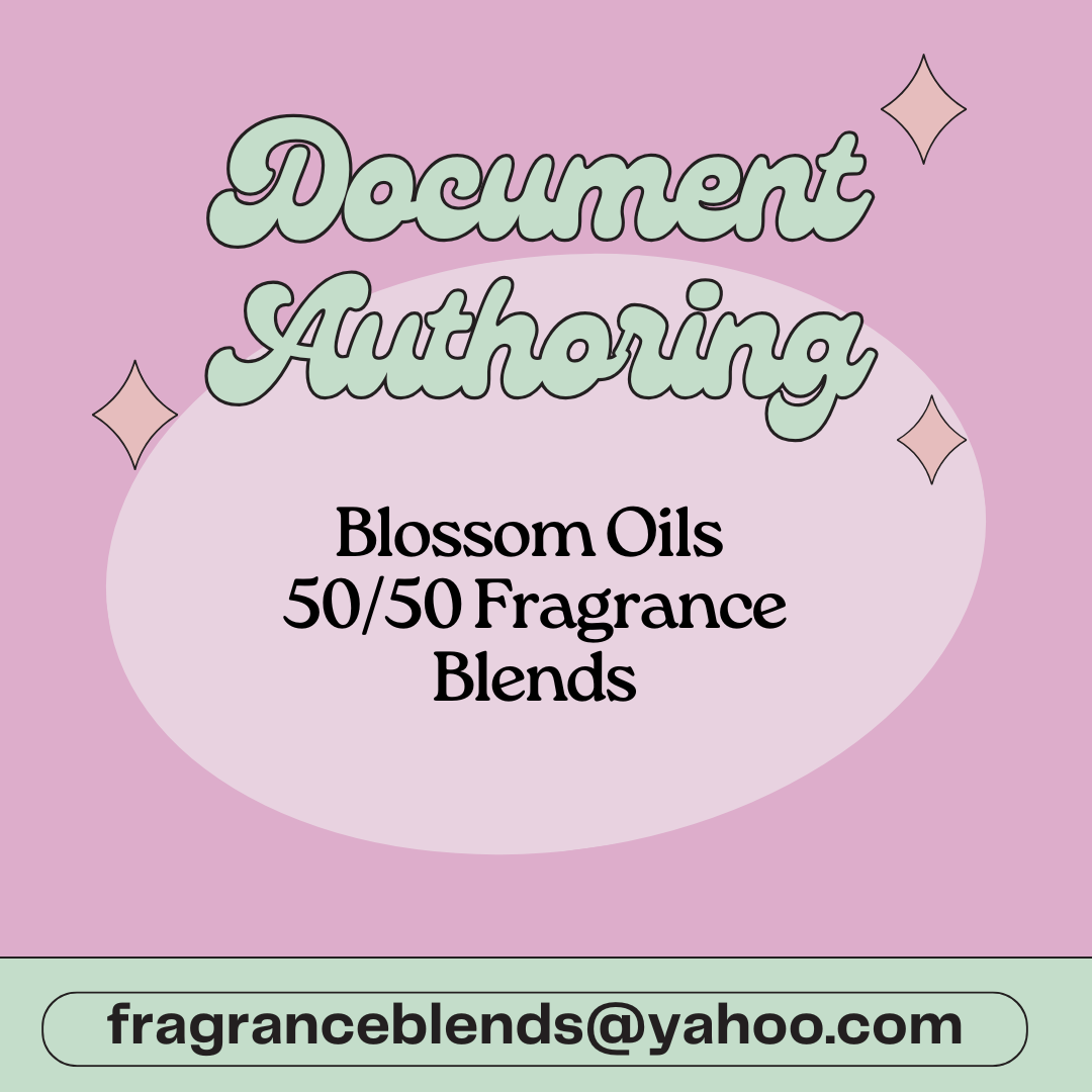 Blossom Oils Ltd - 50/50 Ready Tested Fragrance Blends (SDS, CLP, Allergen Dec and IFRA)